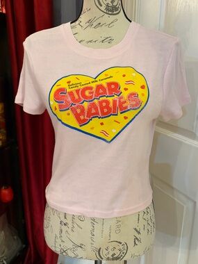Youth Tootsie Babydoll Sugar Babies Pink Graphic Tee